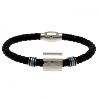 West Ham United kožený náramek Colour Ring Leather Bracelet