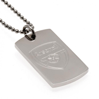 FC Arsenal řetízek na krk se psí známkou Engraved Dog Tag & Chain