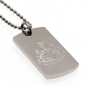 Newcastle United řetízek na krk se psí známkou Engraved Dog Tag & Chain