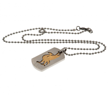 FC Liverpool řetízek na krk se psí známkou Bi Colour Cut Out Dog tag & chain