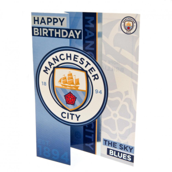 Manchester City narozeninové přání Birthday Card