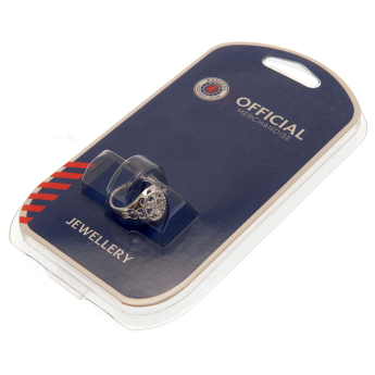 FC Rangers prsten Silver Plated Crest Ring Medium