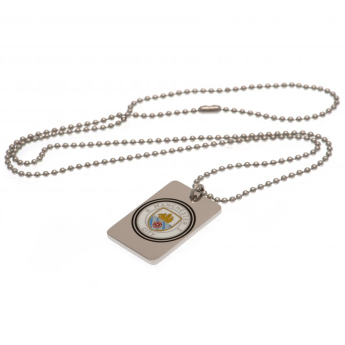 Manchester City řetízek na krk se psí známkou Enamel Crest Dog Tag & Chain
