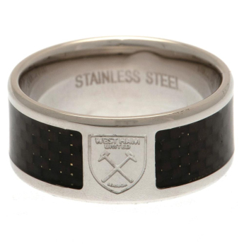 West Ham United prsten Carbon Fibre Ring Medium