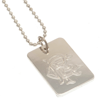 FC Rangers řetízek na krk se psí známkou Silver Plated Dog Tag & Chain