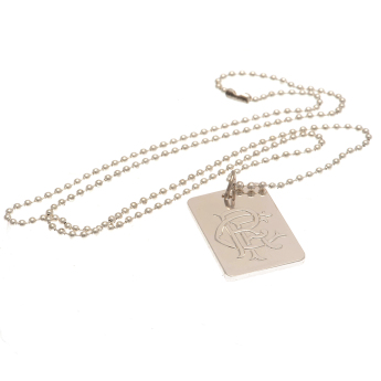 FC Rangers řetízek na krk se psí známkou Silver Plated Dog Tag & Chain