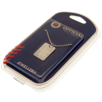 FC Rangers řetízek na krk se psí známkou Silver Plated Dog Tag & Chain