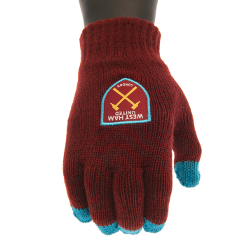 West Ham United pánské rukavice Touchscreen Knitted Gloves Adults