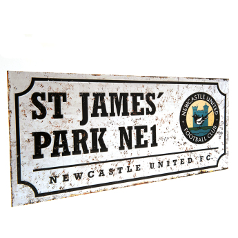 Newcastle United cedule na zeď Street Sign Retro