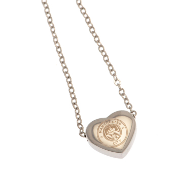 Manchester City přívěšek na krk Stainless Steel Heart Necklace