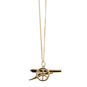 FC Arsenal řetízek na krk s přívěškem 18ct Gold Plated on Silver Cannon