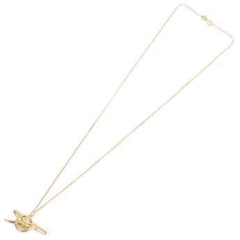 FC Arsenal řetízek na krk s přívěškem 18ct Gold Plated on Silver Cannon