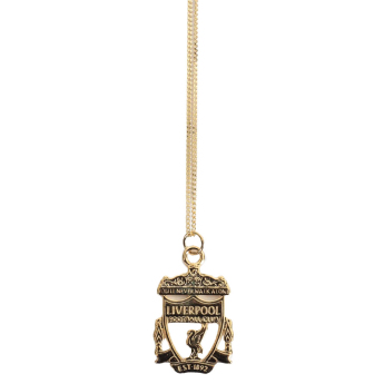 FC Liverpool řetízek na krk s přívěškem 18ct Gold Plated on Silver Crest
