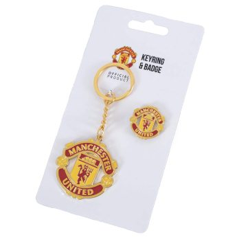 Manchester United klíčenka a odznáček design set