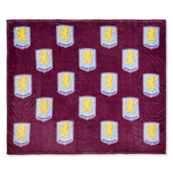 Aston Villa fleecová deka Multi Crest