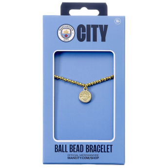 Manchester City náramek Gold Finish Bead