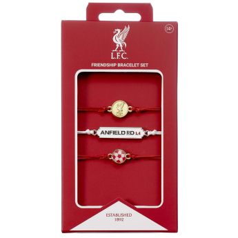 FC Liverpool sada 3 náramků Friendship