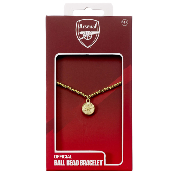 FC Arsenal náramek Gold Finish Bead