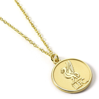 FC Liverpool přívěšek na krk Gold Finish Crest Necklace
