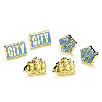 Manchester City sada náušnic three unique designs