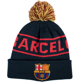 FC Barcelona zimní čepice Text Ski