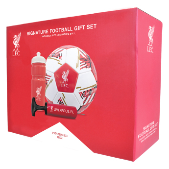FC Liverpool fotbalový set water bottle - hand pump - size 5 ball