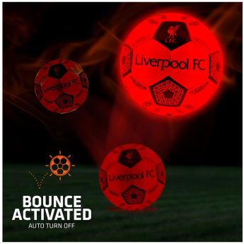 FC Liverpool fotbalový míč LED Glow Football - size 5