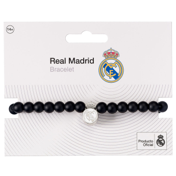 Real Madrid náramek Black Bead Bracelet