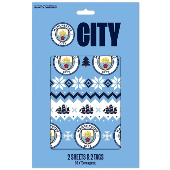 Manchester City balící papír Christmas 2 pcs