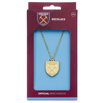 West Ham United přívěšek na krk Gold Finish Crest Necklace