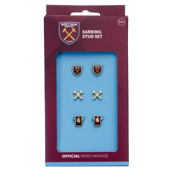West Ham United sada náušnic three unique designs