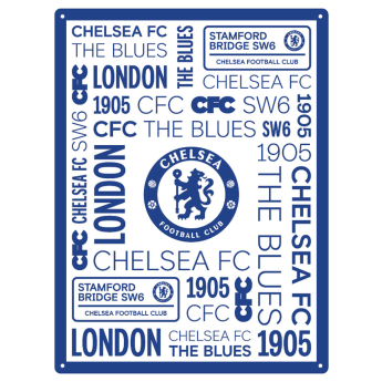 FC Chelsea cedule na zeď Large Montage Sign
