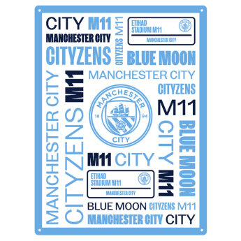 Manchester City cedule na zeď Large Montage Sign