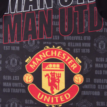 Manchester United dětské pyžamo Text black