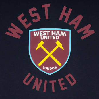 West Ham United pánská mikina s kapucí Graphic navy blue