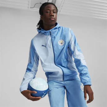 Manchester City pánská bunda s kapucí Pre-Match blue
