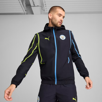 Manchester City pánská fotbalová bunda Pre-Match navy