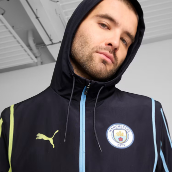 Manchester City pánská fotbalová bunda Pre-Match navy