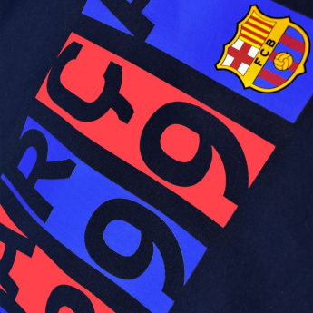 FC Barcelona dětská mikina s kapucí Flag navy
