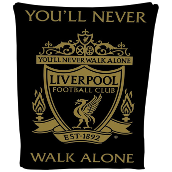 FC Liverpool fleecová deka Gold Black