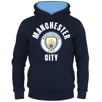Manchester City dětská mikina s kapucí Hoody navy