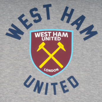 West Ham United pánská mikina s kapucí graphic grey
