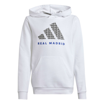 Real Madrid dětská mikina s kapucí Graphic white