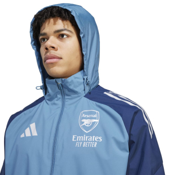 FC Arsenal pánská bunda s kapucí Allweather blue