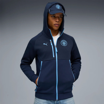 Manchester City pánská mikina s kapucí Pumatech navy