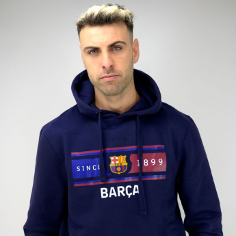 FC Barcelona pánská mikina s kapucí Return navy