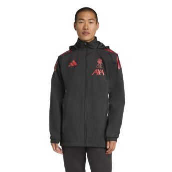 FC Liverpool pánská bunda s kapucí Allweather black