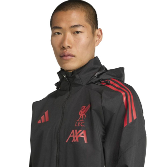 FC Liverpool pánská bunda s kapucí Allweather black