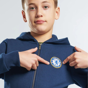 FC Chelsea dětská mikina s kapucí Full Zip navy