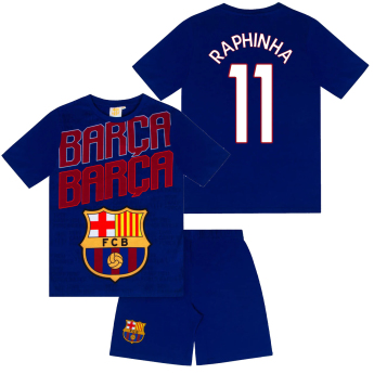 FC Barcelona dětské pyžamo Short Raphinha